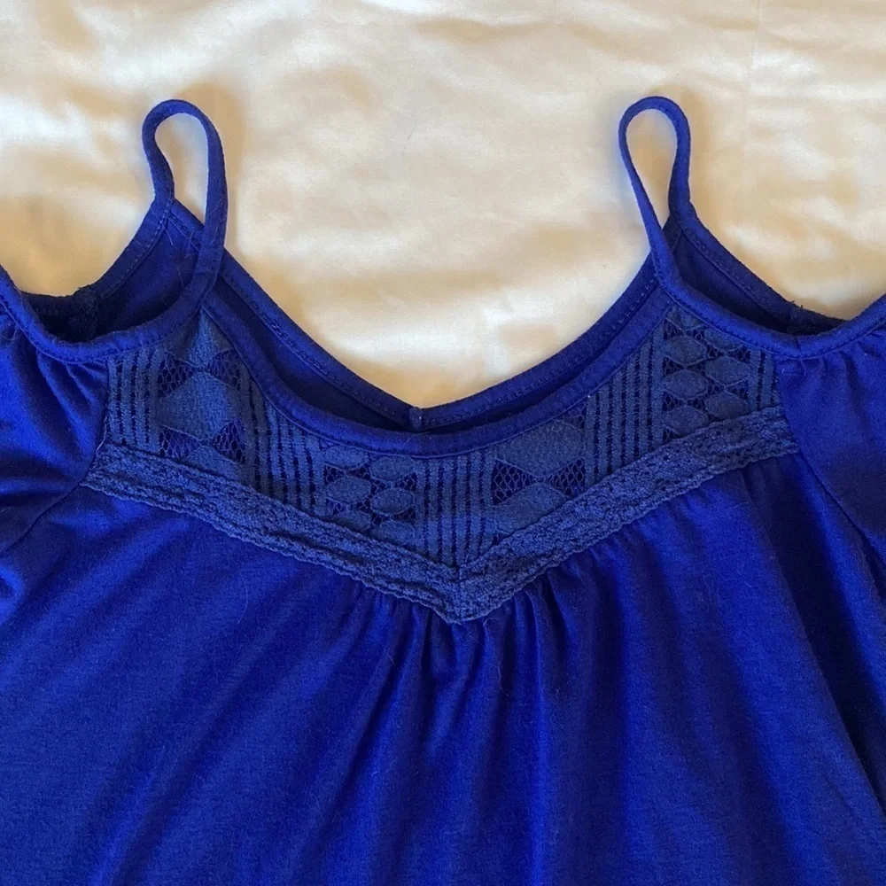 Art Class Cold Shoulder Blue Top M